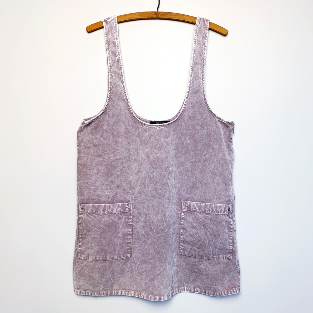 Forever 21 Pink Overalls Corduroy Pullover Top